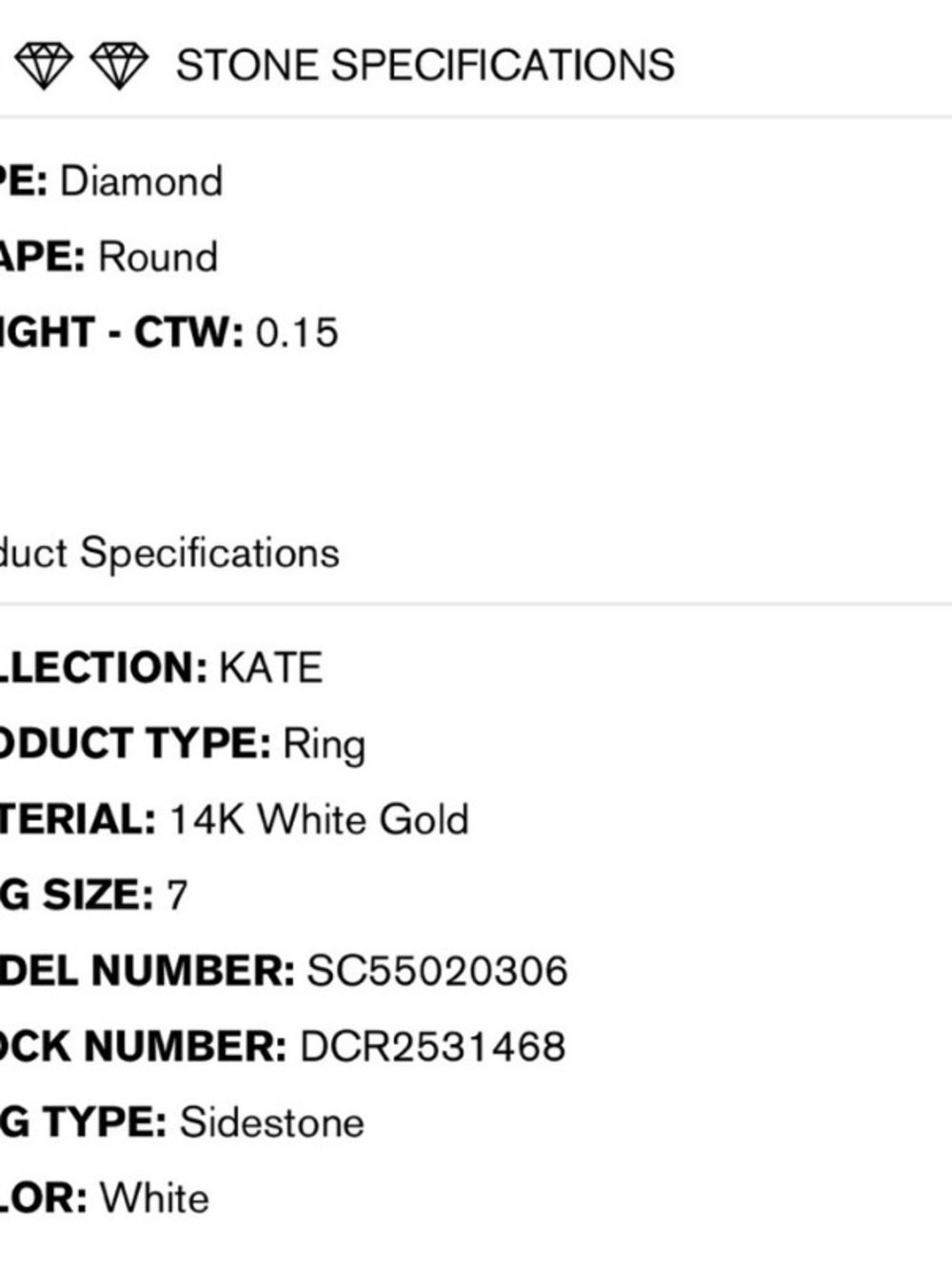 Shy Creation 14K White Gold Diamond Butterfly Ring Stamped - Picture 11 of 11